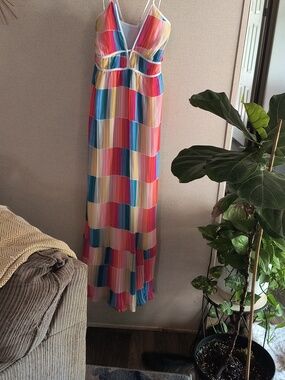 Fate Colorful Striped Maxi Dress